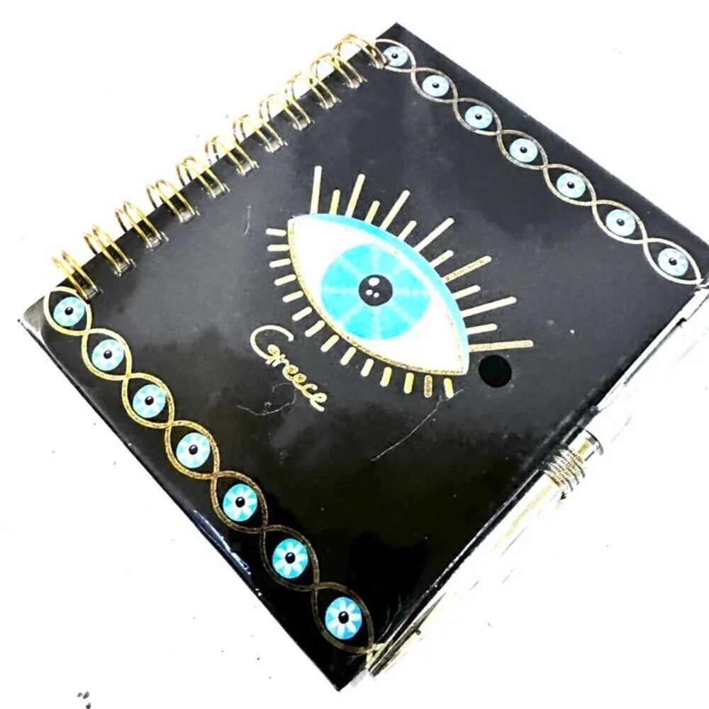 Greece NWT Notebook Evil Eye  Gift for Roommate , friend , Stocking stuffer